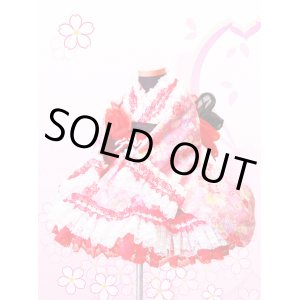 画像: ＜Ａサイズ＞着物ドレスセット：色彩花々(ピンク）