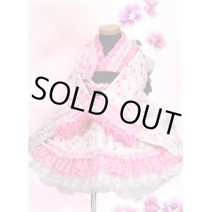 画像: ＜Aサイズ＞着物ドレスセット：桜だより（アイボリー）