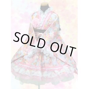 画像: ＜Ｂサイズ＞着物ドレスセット：開花桜（ピンク）
