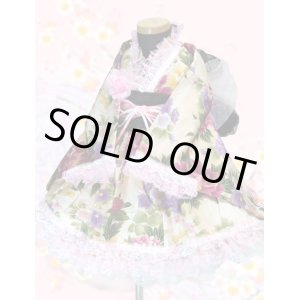 画像: ＜Ａサイズ＞着物ドレスセット：百花繚乱花遊び（アイボリー）
