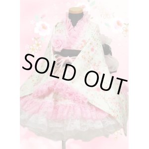 画像: ＜Bサイズ＞着物ドレスセット：満開桜（アイボリー） 