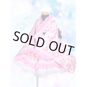 画像: Ｂサイズ：浴衣ドレスセット（チェリーブロッサム（ピンク）） 