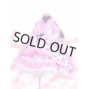 画像: ＜Ｂサイズ＞着物ドレスセット：プリティーハート＜水色＞