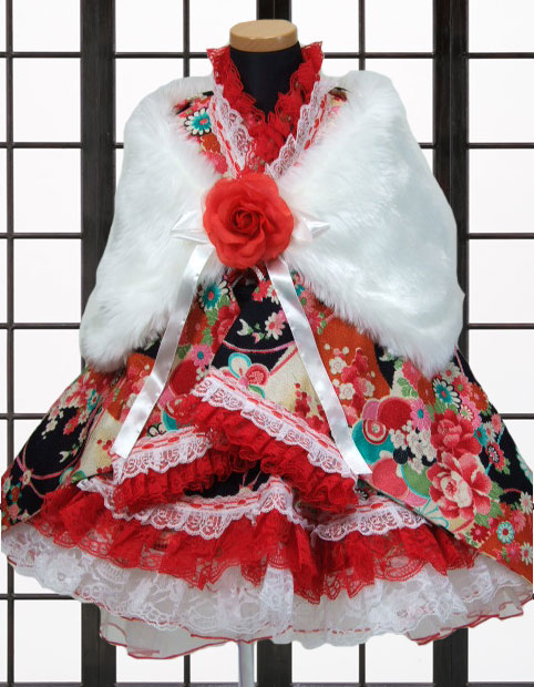 画像: ＜Ｂサイズ＞特選着物ドレスセット：花紋友禅
